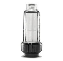 Prefiltru pentru pompă cu carcasă transparentă și element de filtrare integrat pentru pompe de grădină