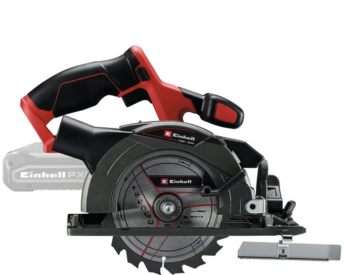 Ferăstrău circular manual cu acumulator Einhell cu pânză de ferăstrău și ghidaj paralel pentru tăieri precise