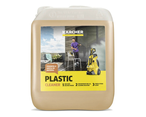 Detergent pentru plastic Kärcher în canistră pentru curățarea suprafețelor din plastic la exterior