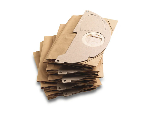 Stiva de saci de aspirator din hartie cu flansa de carton pentru aspiratoare industriale