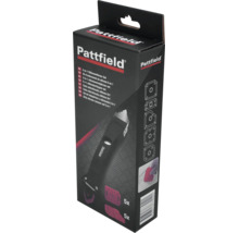 Set Pattfield 5 în 1 pentru îndepartarea siliconului în ambalaj de vânzare cu racleta si cinci profile interschimbabile pentru finisarea rosturilor.
