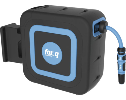 Casetă murală pentru furtun for.q cu furtun și conector pentru irigarea grădinii