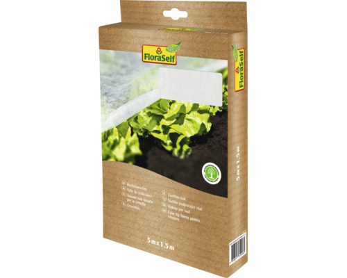Folie tip fleece pentru creștere FloraSelf 5 metri pe 1,5 metri pentru grădină într-o cutie de carton