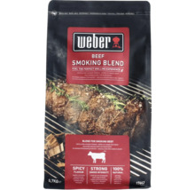 Amestec de afumare Weber Beef Smoking Blend pentru carne de vită, pungă resigilabilă cu 0,7 kilograme conținut.