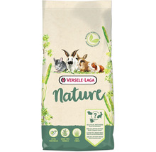 Ambalaj hrană pentru animale Versele-Laga Nature cu ilustrații cu rozătoare, formulă fără cereale cu extra legume și fibre lungi.
