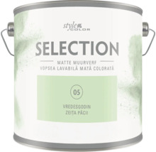 Vopsea lavabila mata StyleColor Selection nuanta Vredesgodin Zeita Pacii in galeata