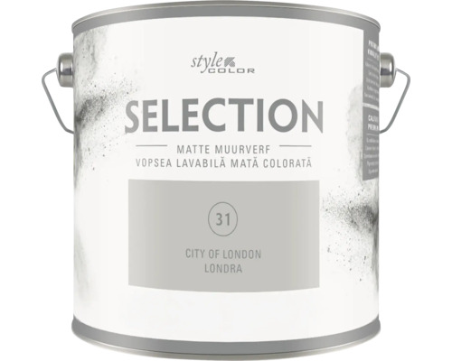 Găleată cu vopsea lavabilă mată StyleColor Selection în nuanța City of London numărul 31