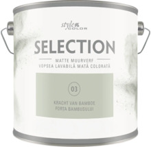 Găleată vopsea lavabilă mată Style Color Selection nuanța Forța Bambusului