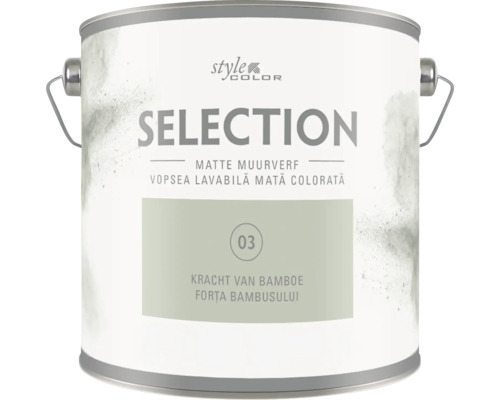 Găleată vopsea lavabilă mată Style Color Selection nuanța Forța Bambusului