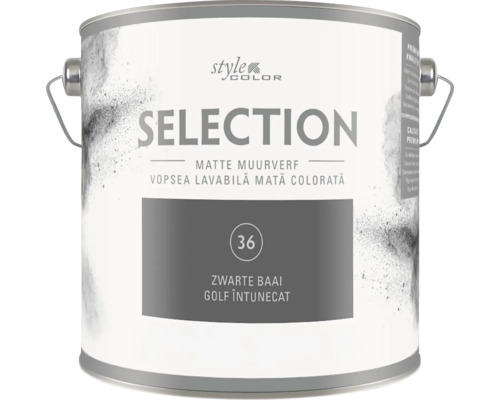 Găleată vopsea lavabilă mată Style Color Selection Zwarte Baai 36 cu mâner