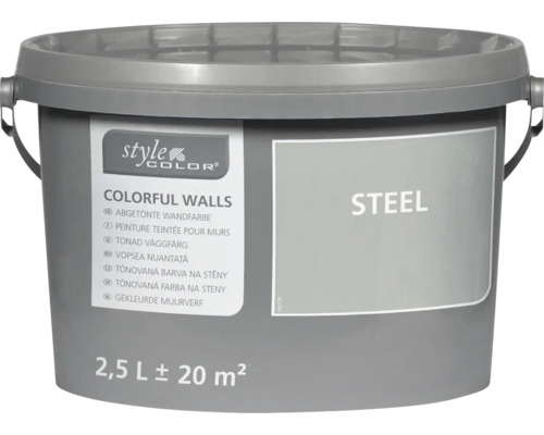 Găleată vopsea lavabilă StyleColor nuanță Steel 2,5 litri pentru 20 metri pătrați