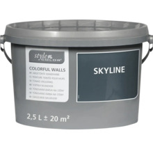 Vopsea lavabilă nuanțată StyleColor Skyline într-o găleată de 2,5 litri pentru o suprafață de 20 de metri pătrați.