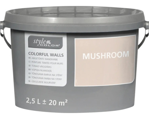 Găleată de plastic cu 2,5 litri vopsea lavabilă Style Color nuanța Mushroom pentru 20 metri pătrați