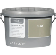 Găleată din plastic cu vopsea lavabilă StyleColor Colorful Walls în nuanța Clay, recipient de 2,5 litri pentru circa 20 metri pătrați.