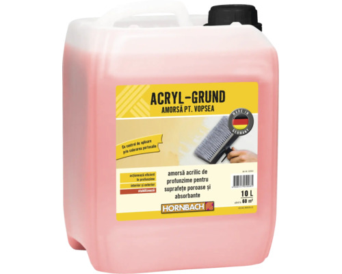 Amorsa acrilica HORNBACH pentru suprafete poroase si absorbante in bidon de 10 litri pentru interior si exterior