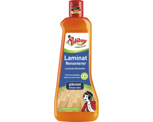 Poliboy renovator pentru laminat pentru podele uzate cu sigilare imediată și efect de strălucire în flacon de plastic