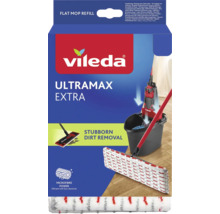 Rezerva pentru mop plat Vileda Ultramax Extra din microfibra pentru indepartarea murdariei persistente.