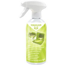 Solutie pentru curatat cuptoare si gratare Rakkuun in flacon cu pulverizator.