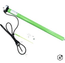Motor electric pentru rulouri cu cablu de alimentare si tija de reglare pentru montare in axul ruloului (Image AI modified or generated)