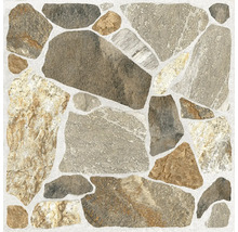 Placă ceramică cu aspect de piatră naturală în model poligonal