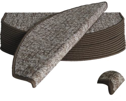 Stiva de covorase pentru trepte in forma de semiluna din material textil cu textura