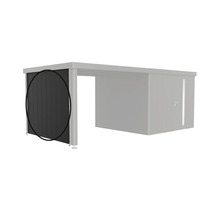 Element de perete lateral pentru căsuță de grădină cu carport, panouri verticale, accesoriu potrivit pentru construcții de grădină