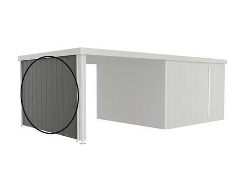 Element de perete pentru carport ca protecție vizuală cu șipci verticale