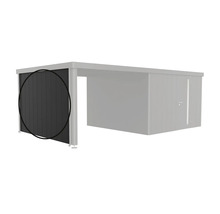 Perete lateral pentru carport cu structură cu lamele pentru protejarea intimității