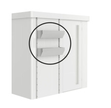 Două rafturi de depozitare ca accesoriu pentru o căsuță de grădină din metal