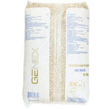 Peleti din lemn Genex sac de 15 kilograme cu certificare ENplus A1