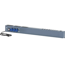 Multipriză metalică pentru banc de lucru cu întrerupător pornit-oprit și cablu de conectare