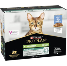 Cutie hrană pentru pisici Purina Pro Plan Sterilised Adult cu iepure în sos, 10 plicuri de 85 grame