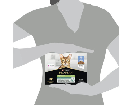 Hrană pentru pisici Purina Pro Plan Sterilised Adult cu iepure în sos, pachet multiplu 10 ori 85 grame