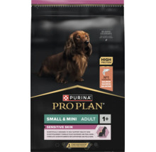 Hrană pentru câini Purina Pro Plan Small și Mini Adult Sensitive Skin cu somon în ambalaj