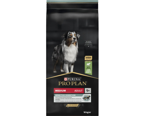 Hrană pentru câini Purina Pro Plan Medium Adult Sensitive Digestion cu miel 14 kilograme