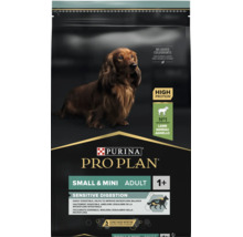 Hrana pentru câini Purina Pro Plan Small and Mini Adult Sensitive Digestion cu miel ca prim ingredient într-un ambalaj