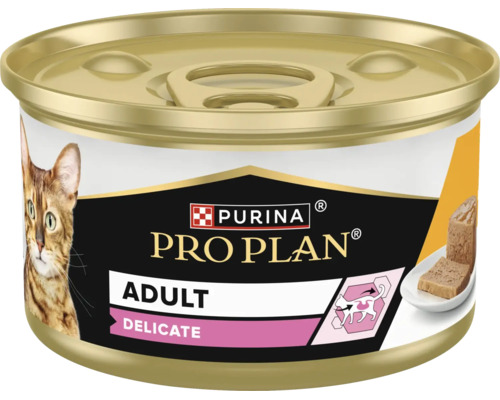 Hrană umedă pentru pisici Purina Pro Plan Adult Delicate la conservă