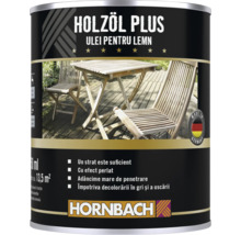 Doză ulei pentru lemn Hornbach Plus pentru mobilier de grădină cu sigiliu fabricat în Germania