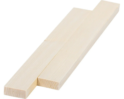 Două șipci din lemn masiv netratat pentru proiecte de construcții și bricolaj