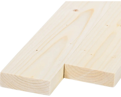 Două scânduri din lemn masiv rindeluit din lemn de pin netratat pentru construcții