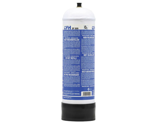 Tub oxigen CFH puritate ≥99,0%, 0,95 L pentru sudură, lipire și tăiere buc