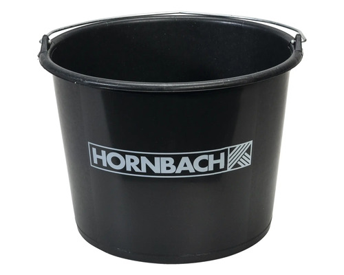 Găleată din plastic cu toartă metalică și logo Hornbach