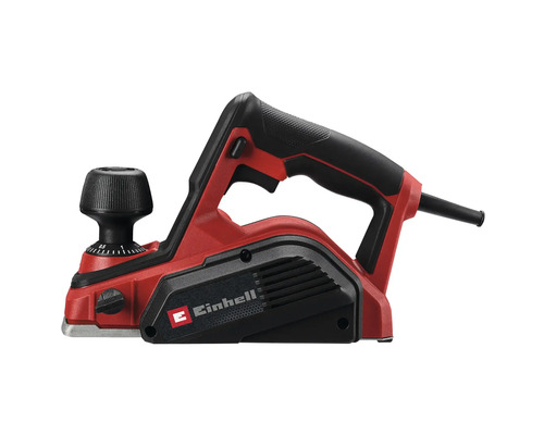 Rindea electrică Einhell cu reglare a adâncimii de așchiere și mâner ergonomic pentru prelucrarea lemnului.