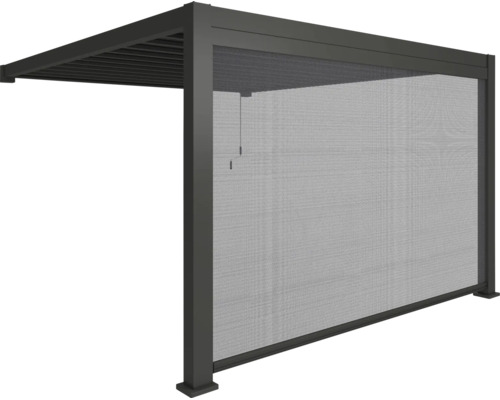 Protecție solară laterală pentru copertine de terasă din aluminiu cu țesătură textilă pentru montare pe stâlp