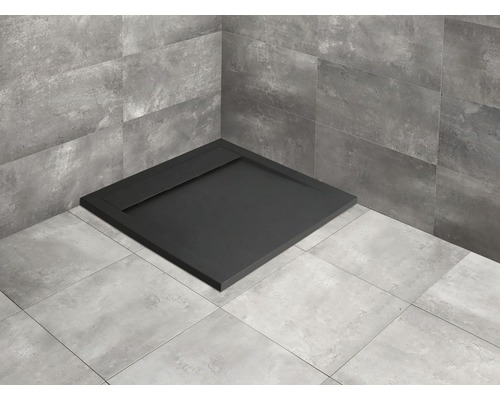 Cădiță de duș pătrată Radaway Teos C 90x90x4 cm compozit negru HTC9090-54