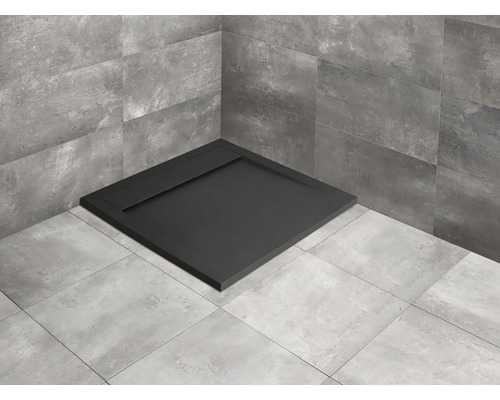 Cădiță de duș pătrată Radaway Teos C 90x90x4 cm compozit negru HTC9090-54 Cădiță de duș pătrată din mineral turnat în baie.