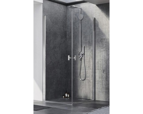 Ușă cabină duș Radaway Nes 8 KDD 90x200 cm, stânga, sticlă transparentă, profil crom