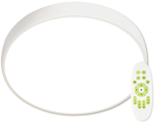 Plafonieră cu LED integrat Metal 40B RC 51W 5100 lumeni Ø40 cm, lumină albă 3000-6500K, incl. telecomandă, alb Plafonieră LED cu telecomandă