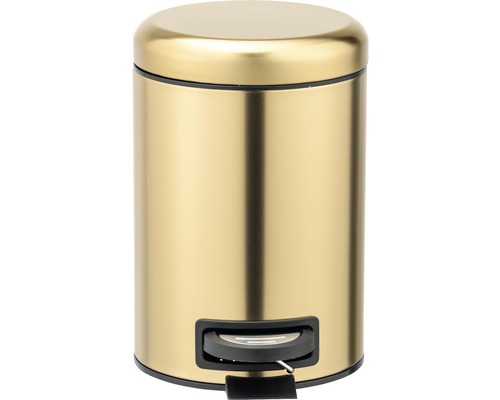 Coș de gunoi auriu cu pedală pentru baie