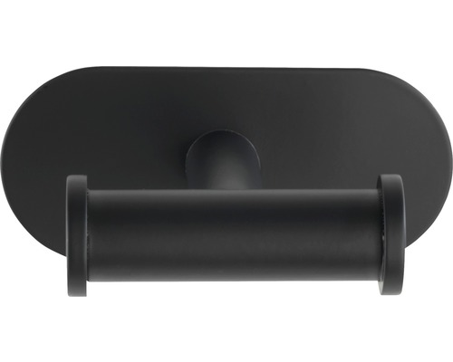 Suport negru pentru hârtie igienică pentru montare pe perete